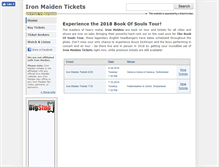 Tablet Screenshot of ironmaidentickets.com